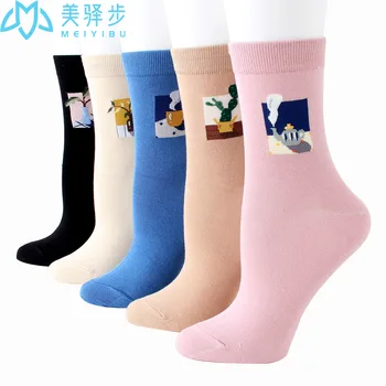 12 чифта в комплект Корейската версия на Чорапи Памучни абсорбиращи потта Дамски Чорапи