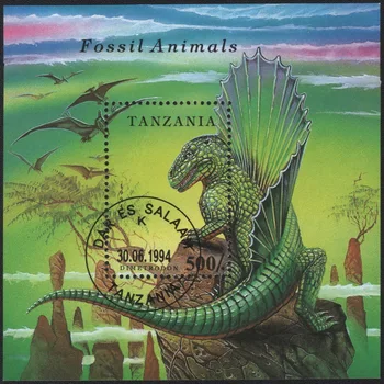 1 лист на Пощенски Марки Танзания 1994 Праисторически Динозаври са Използвали Пощенски Маркирани Пощенски Сувенирни Листни Марки за Колекционери