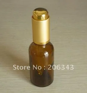10 мл кафява / зелена / синя бутилка със златен прес-помпа, стъклена краен, за козметични опаковки