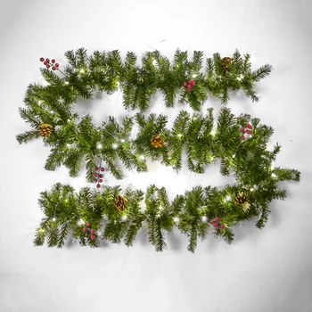 2.7 m Коледен Ратан, PVC, Цветен Светлинен Кабел Usb, Дистанционно Управление Плодове Лоза Венец Сватба Парти Коледно Дърво Начало Декор