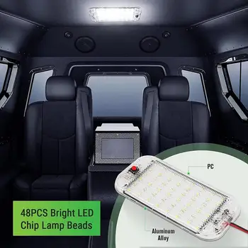 2 елемента Led Лампа На Покрива На Автомобила 10 W Автомобилна Вътрешна Таванна Лампа LED Лампа За Четене В купето Универсално Автомобилно Led Вътрешно Осветление