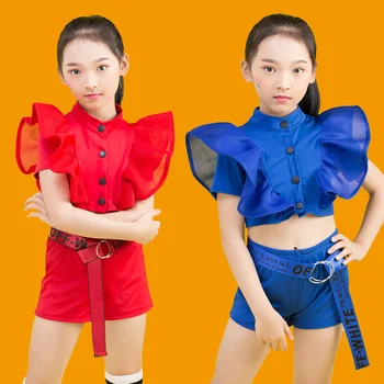 2022 Songyuexia Детски Джаз костюм Танцов костюм в китайски стил За момичета, Прогулочный Танцов Костюм, Костюми за чирлидинга