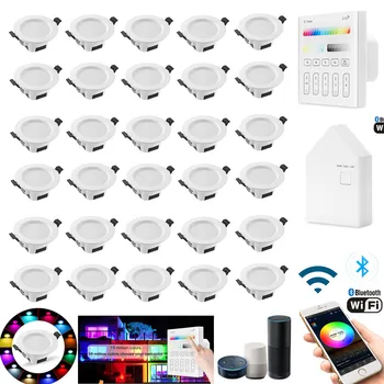 30X RGB Топло Студено Бяло RGBWC Led Тавана Лампа Лампа WIFI/Bluetooth Мрежа/тъчпада/Приложение/Гласова Контролер Таймер-Слаби