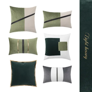 3D мек плътен зелен плюшено калъф за възглавници сиво бели лоскутный калъф за възглавници диванной 30*50 45*45 седалка офис декор калъфка автомобили легло