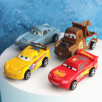4 бр./компл. Disney Pixar Cars Светкавица Маккуин Maitre Джаксън Автомобил За Парти Украса На Тортата Момче Детски Играчки Коледен Подарък