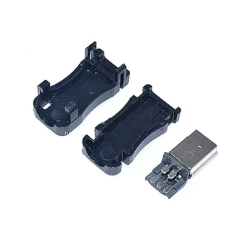 50шт конектор Mini-USB Mini USB plug Пластмасов Корпус припой за кабел