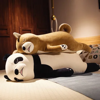 55/70 см мека мультяшная панда shiba куче възглавница дълга възглавница дамски възглавница за бременни възглавница за легла възглавница за възглавница на облегалката