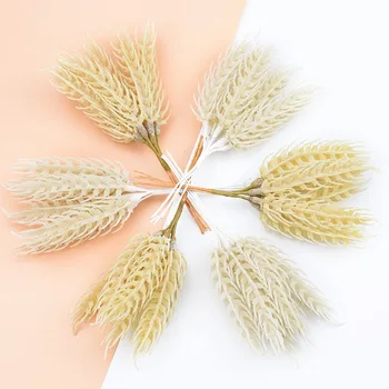 6шт Пшеница Изкуствено Растение сам САМ Занаят Венец За Scrapbooking Сватбени Аксесоари за Декорация на Дома