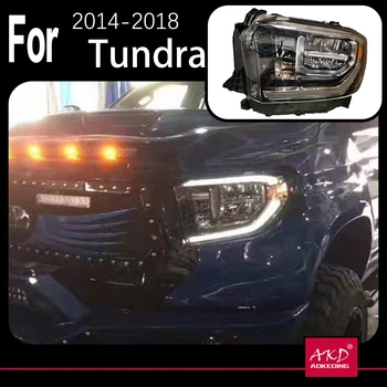 AKD Модел на превозното средство за Toyota Tundra Фарове 2014-2018 Tundra led Светлини DRL Далечния Къси Светлини Led Светлини Аксесоари