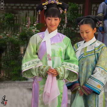 An LingRong AnPing Костюм принцеса Телевизионна пиеса Легендата за Чжэньхуань Династия Цин Кралски костюм принцеса Qifu Бродерия Hanfu