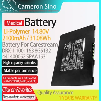 CameronSino Батерия за система Carestream DRX-1 с плосък панел Цифров Тепловизор 450 е подходяща за 1001163 441400052 Медицинска Замяна на батерията