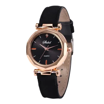Fashion Women Leather Casual Luxury Watch Аналогов Quartz Crystal Wristwatch Часовници Дамски Часовници Часовници Дамски Relogio