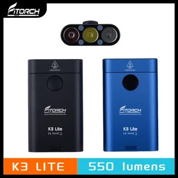 Fitorch K3 Lite Акумулаторна батерия led фенерче-Ключодържател 550 лумена с три източници на освещенияstorch Вградена батерия Nitecore