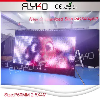 Flykostage безплатна доставка P60MM 2.5X4 М Led видео завеса