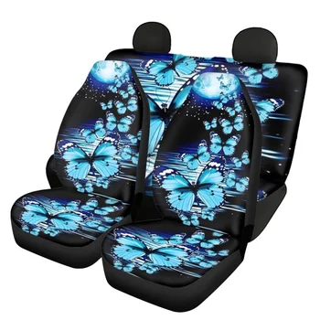 INSTANTARTS Красиви Калъфи за автомобилни Седалки с Шарени Пеперуди Предните и Задните Седалки са Удобни Защитни Покривала За автомобилни Седалки от 2023