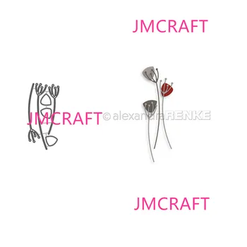 JMCRAFT 2022 Нови Красиви Цветя и Трева #23 Метални Режещи Удари САМ Албум за Изрезки от Ръчно изработени Хартиена Занаят Метална Стоманена Шаблон за Печати