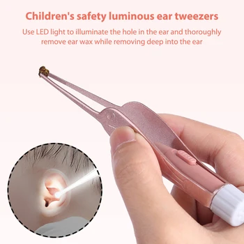 Led фенерче Earpick Детско Средство за Почистване на Ушите, Дръжка, Лъжица За Почистване на Ушите, Кюртирам, Лека Лъжица за Премахване на ушна кал Пинсети