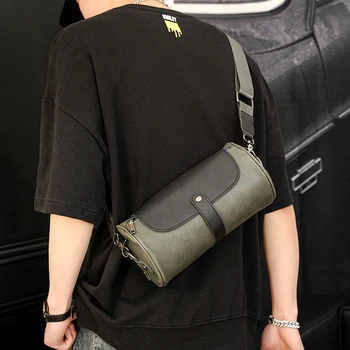 Tidog Цилиндрична чанта tide брандираната чанта-месинджър двойка малки чанти флип-нагрудная чанта