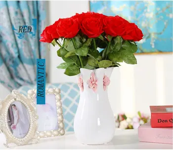 Букет от червени Рози, Изкуствени Цветя, като креативен подарък за Свети Валентин 