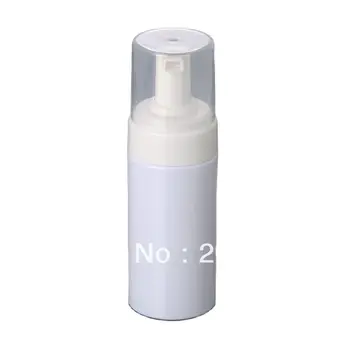 Бяла ПЕНЯЩУЮСЯ БУТИЛКА МУС обем 120 мл с бял прес-помпа може да се използва за козметични опаковки