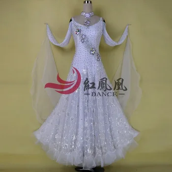 Висококачествено рокля за състезания по плавно балната зала на международния стандарт, /Стандартно танцово рокля за танго и валс