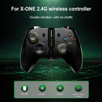 Гейм контролер с Шест Оси Игрови Аксесоари с USB-Кабел за Трансфер на Данни за Xbox One P3 2,4 G Безжичен Геймпад Джойстик Контролер