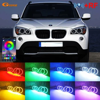 За BMW X1 E84 2009 2010 2011 2012 2013 2014 2015 БТ Приложение RF Дистанционно Управление, Многоцветен RGB Led Комплект Angel Eyes Halo Пръстени