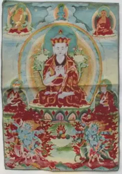 Златната коприна бродерия тханка Буда в Тибет и Непал