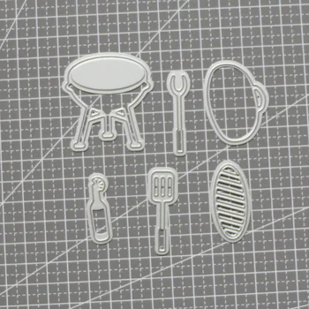 Инструменти За барбекю Рамка за Набор от Метални Режещи Печати За Направата на Картички, Шаблони За Diy Scrapbooking Нови Печати За Подпечатване 2022