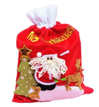 Коледен подаръчен пакет старецът подарък пакет Коледен подарък байковая стереоскопическая коледна чанта украса на шоколади малък подарък