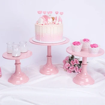 Комплект от 3 Теми Поставка За Торта Железен Титуляр За Десерт Торта Дисплей Чиния Сервировочный Тава за Душата на Дете, Сватба, Рожден Ден