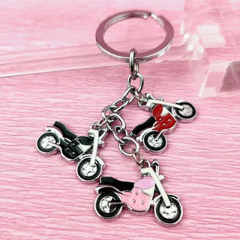 Мода Двойка Ключодържател Мотоциклет Класически Малък-Свеж Цветен Подарък За Специални Карикатури Прекрасен Розов Скъпа Кола Метал K0004