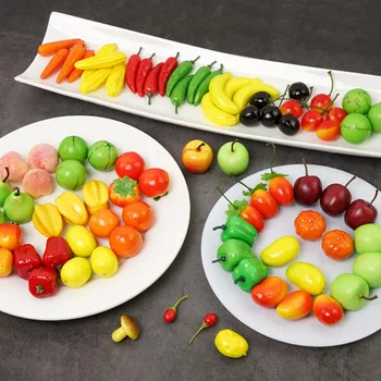 Моделиране Мини Плодов Балон Тръба Плодови Модел На Малка Зеленчукова Набор От Фалшив Плодове Украса Подпори Моделиране Мини Начало Декор На Плодове