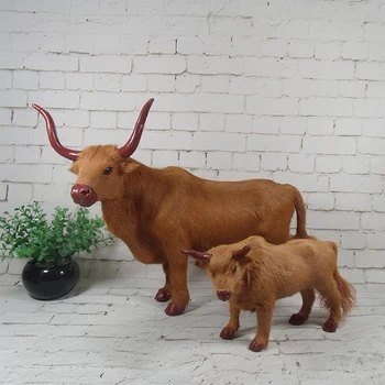 моделиране сладък говеда модел полиетилен и кожи от едър рогат добитък модел за декорация на дома подпори, модел подарък d673