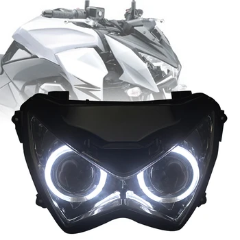 Мотоциклетът Светлина HID Проектор Фарове В Събирането на LED Ангел, Демон на Очите, Главоболие, Лампа За Kawasaki Z800 Z250 Z300