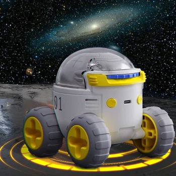 НОВ Космически Кораб Кола Играчки Детски Подарък на Звездното Небе Проектор LED нощна светлина USB Акумулаторна Проекционная Лампа на Земята и Луната Стая Декор