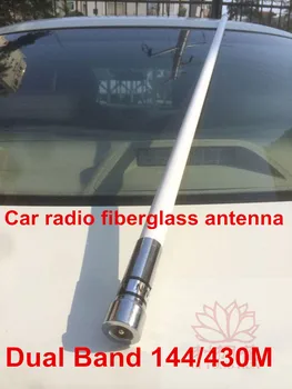 От любителски мобилно радио фибростъкло UHF мъжки vhf uhf двойна лента радиото в автомобила твърда стекловолоконная антена 144 и 430 M