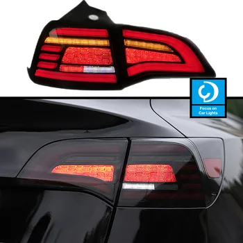 Оформление на Задните Светлини За Tesla Model 3 Model3 Model Y Задна Светлина LED DRL Ходова Сигнал Спирачка Заден Ход на Паркинг Фар Facelif