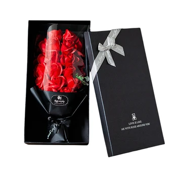 Подарък за Свети Валентин Рози Цветя, Изкуствени Цветя, Цветя Nots Рози Сапун Букет Подарък Кутия