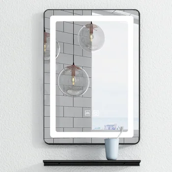 Правоъгълно Огледало За Баня С Led Сензор Тоалетка с огледало Стенно Водонепроницаемое Огледало с Модерен Дизайн Espejo Pared Mirror EB5JZ
