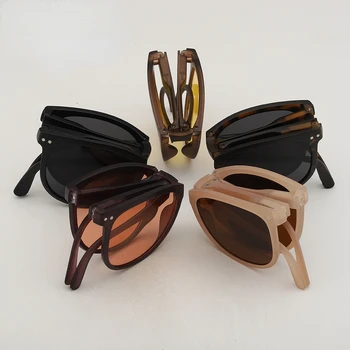 Слънчеви очила Дамски сгъваем UV400 защитни очила с поляризация скоростна удобни слънчеви очила с овална рамка