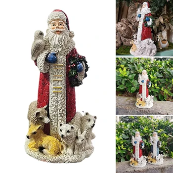 Статуя на Дядо Коледа, Ръчно Рисувани Изделия от Смола, Коледен Тенис на Украшение за Дома, Хол, Офис Декор, uhow