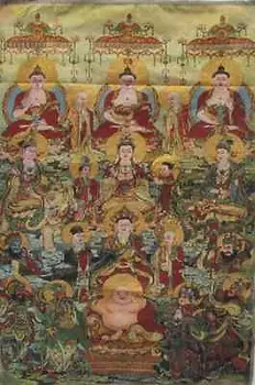 Тибет, Непал тханка тара статуя на буда, Куан Ин Прогонване на Нечистата сила на света на богатството/4