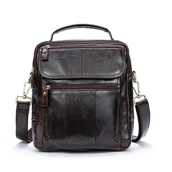 Чанта-Месинджър, Мъжка чанта През рамо, мъжки Чанти от Естествена Кожа, Ежедневни мъжки чанти през Рамо с дръжка за мъже, Малки чанти
