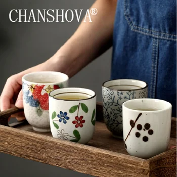 ЧАНШОВА Традиционен Китайски Стил, Ръчно Рисувани 200 мл Керамични Чаена Чаша Порцелан Порцелан Малка и Голяма утайка от чаша на чаша H044