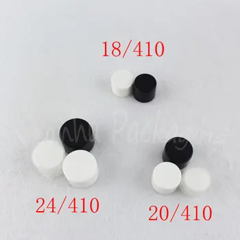 Черно / бял / Прозрачен пластмасов майната-надолу капачката, 18/410 20/410 24/410 капак за козметични флакона (100 бр./лот)
